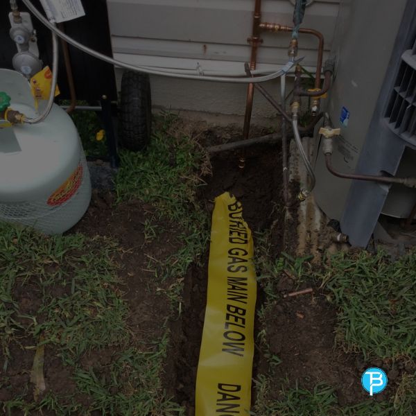 Gas fitting installation